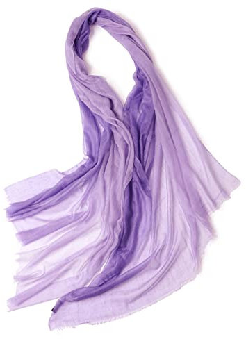 Prettystern Damen 100% Kaschmir-Stola leicht Ring Pashmina-Schal Abendkleid Schulter-Tuch XL feine Cashmere Fäden helllila