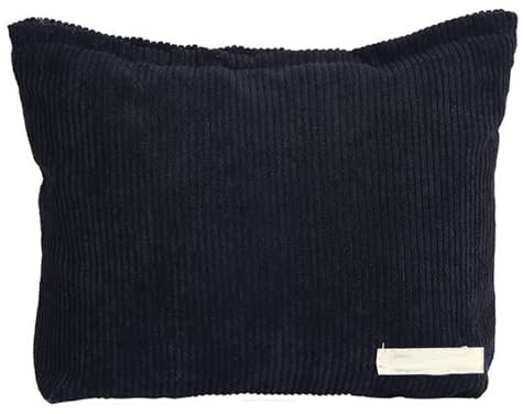 Kosmetiktasche Cord, Reise Kulturtasche mit Reißverschluss, Kordsamt Kosmetiktasche Multifunktionaler Kosmetiktasche Waschtasche, Tragbare Make up Tasche, Schwarz