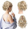 REECHO Pferdeschwanz Haarverlängerung, 23 cm Kurze lockige gewellte Haarklammer Haarteil Pferdeschwänze Haarverlängerungen Haarteile für Frauen Ponytail Extension - Mittelblond mit Strähnchen