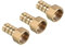 PATIKIL Tuyau Cannelé Raccord Droit 12mm Barbelé G3/8 Femelle Filetage, 3 Lot Laiton Mini Tuyau Connecteur, Jaune