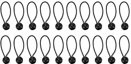 Dahszhi 20 Pcs 3 Inch Tarp Bungee Balls,Ball Bungee Canopy Tarp Tie Down Cord,Storage Ropes for Indoor and Outdoor,8cm (Black and White)