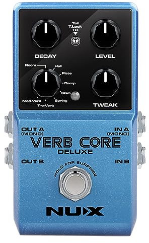 NUX Verb Core Deluxe Reverb Pedal, 8 Reverb Typen in einem kompakten Gehäuse