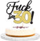 Xsstarmi 1 Pack 30th Birthday Cake Topper Funny Black Gold Glitter 30 & Fabulous Thirty Birthday Cake Pick for Cheers to 30 Years Old Birthday Anniversary Party Cake Decorations, UKXM524-30TH