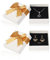 Nideen 2 Stück Schmuck Geschenkbox, 7,5 x 7,5 x 3,5 cm Klein Mit Deckel für Ohrringe, Halsketten - für Frauen (Gold)