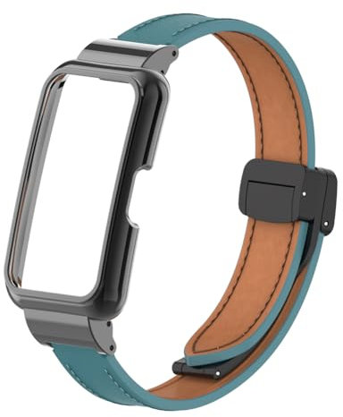 Tyogeephy Cinturino per Huawei Band 8/ Band 7, Cinturino Smartwatch Comapatibile con Huawei Band 8/ Band 7, Cinturini Orlogio in Pelle e Silicone per Uomo/Donna