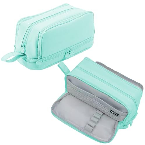 TZEKING Federmäppchen Große Kapazität,4 Fächer Pencil Cases,Mäppchen Mädchen Teenager,Pencil Case,Mäppchen Reißverschluss,Mädchen Mäppchen,Langlebig Federtaschen,Schreibwaren Stifttasche Tragbare
