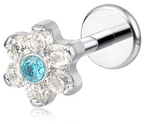 limerencia 18G Tragus Piercing, Medizinische Titan Lippenpiercing Hypoallergen Helix Piercing ohr, Labret Stecker mit 6mm 8mm 10mm Stäbe für Bauchnabel Zunge Augenbraue Lippe Septum Nase