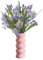 LEMCC Blasenvase, Weiße Keramikvase, Hohe Blumenvase, Moderne Runde Zylindervase, Gewellte Trockenblumenvase, Dekorative Mehrfarbige Vasen für Wohnzimmer, Schlafzimmer, Büro, Tisch,(Pink-S)