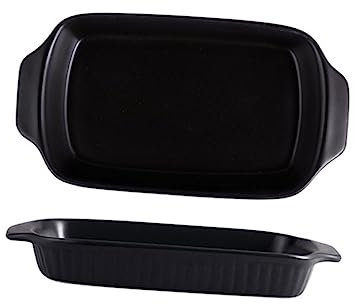MAGICLULU Gres Cucina Forniture Ceramica Bakeware Spaghetti Rettangolari Padelle Durevole Teglia Piatto di Cottura in Ceramica Smalto Piatto Torta Rettangolare Teglia Rettangolo Stoviglie