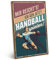 ARTFAVES® Wandbild Holzschild mit Spruch - Mir reichts ich geh Handball spielen - Türschild Retro Vintage Deko Bild Geschenk - Handballer Geschenk