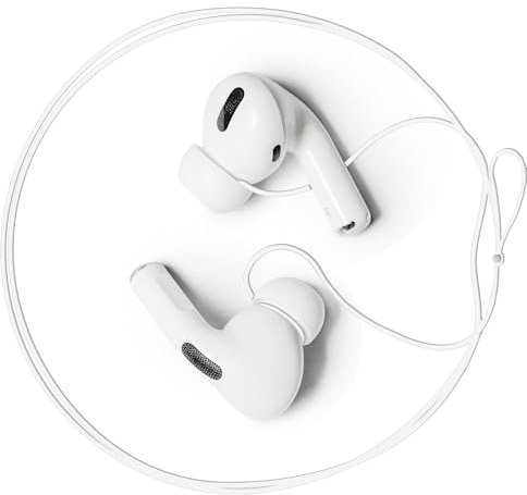Podstring Nueva versión de correa antipérdida para auriculares intraurales inalámbricos con almohadillas para los oídos, cordón para Airpod Pro, color blanco (compatible con Airpods Pro 1, 2, 3, Sony