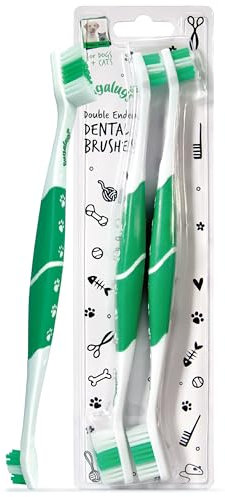Bugalugs Dog Toothbrush & Cat Toothbrush Dual Ended Dog Plaque Remover, Our Dental Dog Teeth Cleaning Products Makes Dog Teeth Cleaning Easier use with Dog Toothpaste & Cat Toothpaste