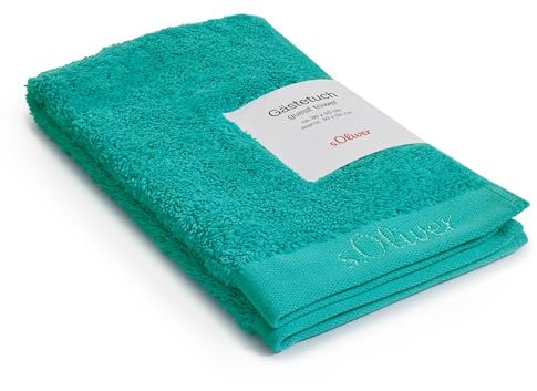 s.Oliver Gästehandtuch 30x50 cm - 100% Baumwolle, 600 g/m², weich & saugstark, Gästetuch türkis