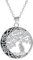 Arrebol Collier Arbre de Vie Femme Argent Sterling 925 Collier Noeud Celtique pour Femmes Sœur Originaux Cadeaux - Réglable (45cm+5)