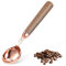 Prasacco Messlöffel, 15 ml Roségoldener Messlöffel Edelstahl Messlöffel mit Holzgriff Messlöffel mit Doppelskala für Kaffee, Tee, Gewürze, Honig (17,3 x 4,4 x 1,7 cm)