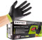 SWIFTEX - Heavy Duty Nitrile Gloves, Dual Tone, Black Green, ZIG Texture, Sure Grip, Latex Free, Powder Free, 8 Mil, Box of 100 (Large)