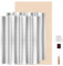 WOPPLXY 2 Pièces Moule Baguette Antiadhésif, 38 x 33 cm Moule a Baguette en Acier au Carbone avec 4 Cavités, 1 Chiffon à Pain et 1 Couteau (Argent)