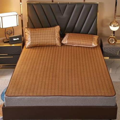 verano de refrigeración Pad enfriamiento de la ca Colchoneta de verano for dormir, colchoneta de bambú plegable de doble cara for cama, colchoneta de bambú for cama de verano, colchoneta refrescante d