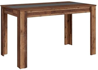 möbelando Tisch >NORI< in Old-Wood-Optik/Anthrazit 140 x 75 x 80 cm (BxHxT)
