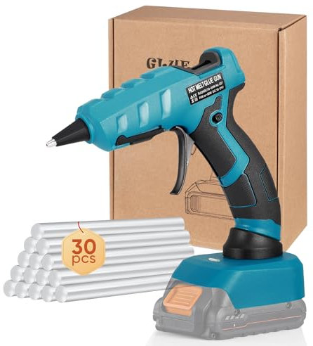 Cordless Hot Glue Gun Compatible with Makita 18V Battery, Fast Preheating Hot Glue Gun Kit with 30PCS Full Size 11mm Glue Sticks for DIY Craft, Home Repair (Tools Only, No Battery, No Charger)