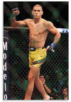 Zbwqlte Alex Pereira Boxsport-Poster, dekoratives Gemälde, Leinwand, Wandkunst, Wohnzimmer, Schlafzimmer, 30 x 45 cm