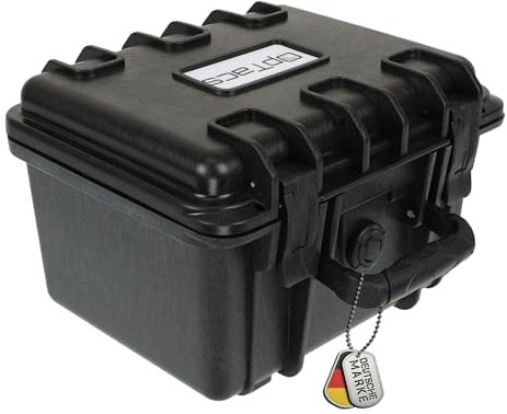 OpTacs Waffenkoffer Pistolenkoffer für Kurzwaffen mit Rasterschaumstoff abschließbar - Airsoft Pistole Gun Case 27x23x18cm wasserdicht für Waffen und Zubehör