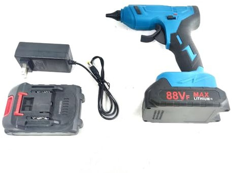 100W Cordless Hot Glue Gun with 2000mAh Battery,Mini Glue Gun for Crafting with 20pcs Glue Sticks(7x100mm),Automatic Power-Off Glue Gun for Heavy Duty & Crafts