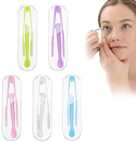 5 Pièces Pinces à Lentilles de Contact, Ventouse Lentille,Ventouse pour Lentille Souple, Inserteur de Lentilles de Contact,Ventouse en Silicone pour Lentilles,Ventouse Lentille Rigide.