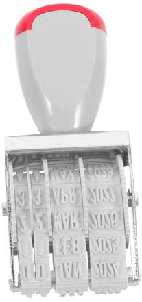 STOBOK Englisch Date Siegel Stempel Zum Basteln Tinte Nachfüllbare Datumsstempel Datum Stamper Vintage Bürodatumstempel Rotierende Amtstempel Datumsstempel Der Bibliothek Eisen Grey