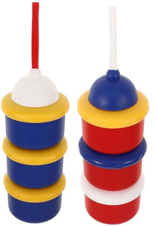 Kisangel 2stücke Milchpulverbox Mit Mehreren Fächern Verschließbare Box Für Babynahrung Aus Hochwertigem Pp-material Robust Und Langlebig Und Leicht Für Transport Unterwegs