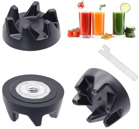 Pack Blender Coupler for KitchenAid 9704230, Replacement Mixer Rubber Coupler Gear Clutch with Removal Tool Wrench, Rubber Clutch Coupler Parts for KSB52, KSB5, 5KSB52 and 5KSB5