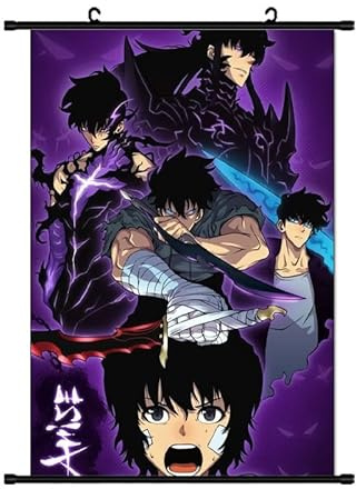 Xinnice Anime Poster Sung Jin Woo Scrolls Posterrahmen Cha Hae In Wandkunst Druck Bild Schlafzimmer Dekoration Kunstdruck Wandbild Geschenk