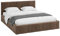 FDM Bett Florida 180x200 cm mit Lattenrost Stauraum Doppelbett Samt Trinity braun Bettkasten