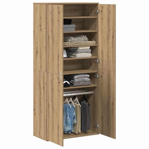 vidaXL Hochschrank Artisan-Eiche 80 x 39 x 178 cm Holzwerkstoff, Moderne Hochkommode, rechteckige Aufbewahrung, schickes Möbel, robust, minimalistisch und praktisch
