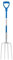 Red Gorilla 4 Prong Pro Manure Fork with D Handle Blue Lightweight Aluminium For Stable Bedding Mucking Out Metal Pitchfork with Steel Head Rust Resistant for Hay and Garden Compost 113cm Long