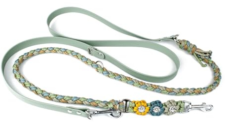 Hundeleine Tierluxe Blumen Biothane Paracord (Sonnengarten, L Lienelänge: 300 cm)