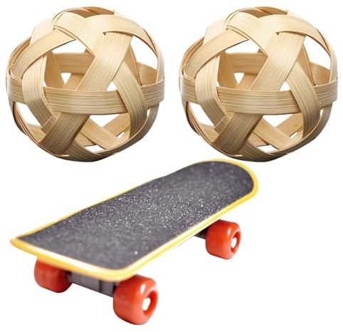 Turtle Treat Ball, Fütterung Gras Ball mit Training Skateboard, 2 Leckerli-Bälle, Schildkrötenanreicherung Spielzeug für Schildkröte
