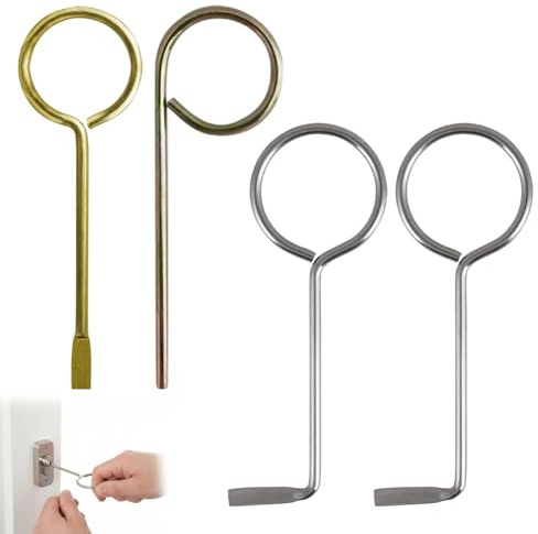 4-teiliges Dietrich Set mit Silbernen und Goldenen Dietrich, Buntbartschlüssel Universal, Universalschlüssel für Zimmertüren, Dietrich Set Profi, Buntbartschlüssel, Schlüsseldienst Türöffner Schlüssel