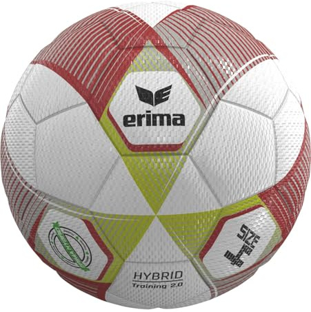Erima Unisex Kinder HYBRID Training 2.0 Fußball | (7192602), metallic red/silver/lime, 4