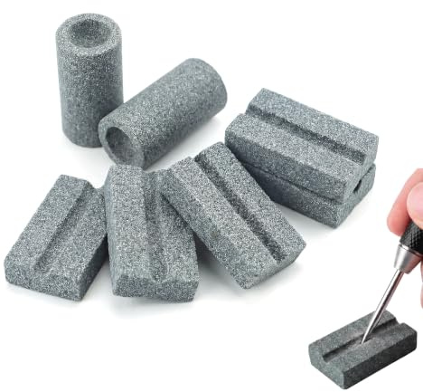 PanBeiQi 7 Pcs Dart Sharpener Stones, Round & V-Groove Set | PanBeiQi 7 Pcs dart sharpener stones. Round & V-groove. For target darts, sharpening points. Compact and easy.
