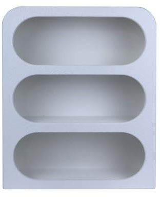 Rebecca Mobili Wandregal, Wandboard für Schlafzimmer, Weiß MDF, Modernes Design – Maße HxBxT: 50,5 x 40,5 x 14 cm – Art. RE7269