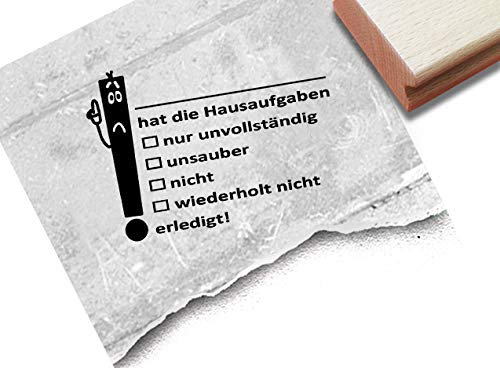 Stempel - Lehrerstempel DAS GROßE AUSRUFUNGSZEICHEN! für nicht gut erbrachte Hausaufgaben - Motivation Schulstempel für Kinder - von zAcheR-fineT
