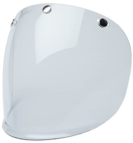 Bell Custom 500 - Casco di ricambio retrò 3-Snap fisso scudo/visiera - trasparente