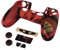 Hama Controller Hülle Silikon Zubehör Set per controller PS4 SLIM/PS4 PRO, (Schutzhülle mit Thumbstick-Kappen, Trigger-Aufsätzen, Touchpad-Schutzfolie, Adesivo, Custodia in silicone), Undead