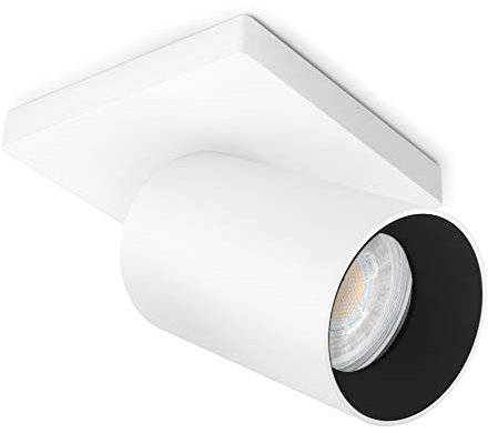 SSC-LUXon ALVO 1 Wandspot Deckenspot LED in weiß & schwarz einflammig - verstellbare Deckenlampe inkl. GU10 LED 6W warmweiß