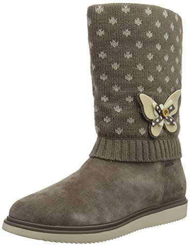 Geox J THYMAR Girl C, Stivali Alti Bambina, Beige (Smoke Grey C9006), 28 EU