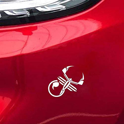 Stukk Stickers Metaphysical Scorpion Fun Fenster Autoaufkleber Vinyl Aufkleber 9.4cm x 13 cm - weiß