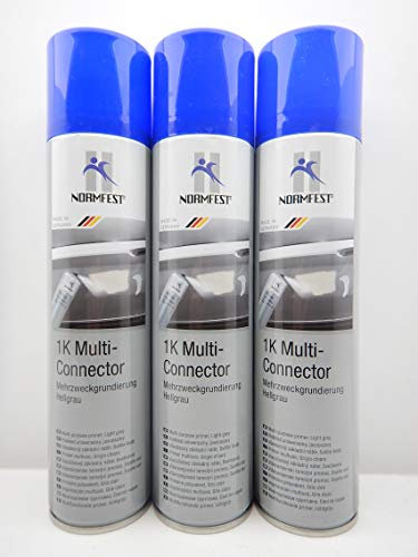 Normfest 1K-Multi Mehrzweck Grundierung Füller Rostschutz Spray hellgrau 3x 400ml