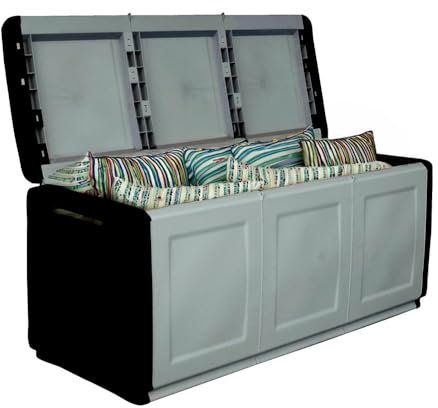 Gartenbox Auflagenbox Box für Gartenauflagen Terrasse Aufbewahrungsbox Garten Kissenbox Outdoor Gartentruhe XXL Wetterfest 410 L