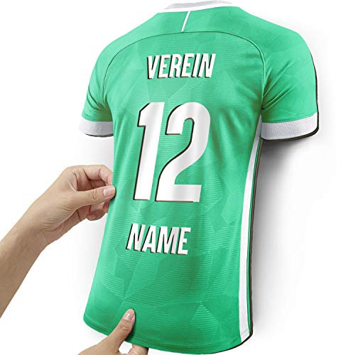 Elbeffekt Trikotlampe für Bremen Fans aus Holz - personalisierbares Geschenk - schenke dein individuellen Bremen Fanartikel aus Echtholz